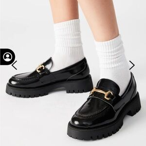 Steve Madden Lando Black Leather Loafers